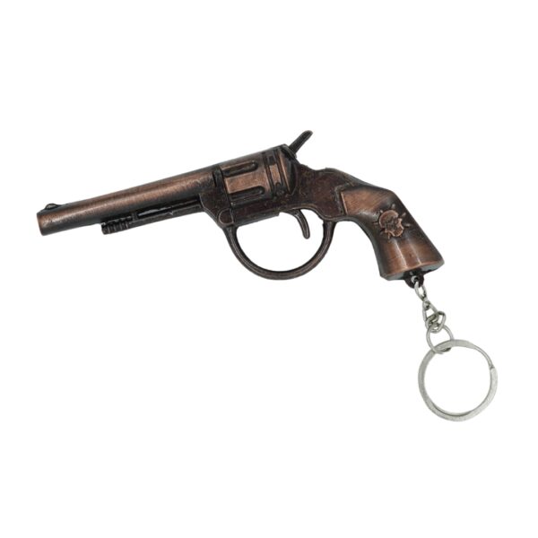 ANIKRAFT- Gun Pistol Shaped Metal Keychain for Bike & Cars Copper Colour Key Chain