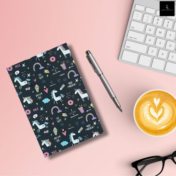 Cute Unicorn For Girls & Boys Notebook Diary A5 Size Premium Printed - Image 3