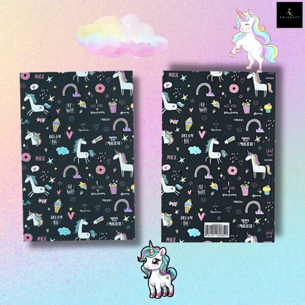 Cute Unicorn For Girls & Boys Notebook Diary A5 Size Premium Printed - Image 2