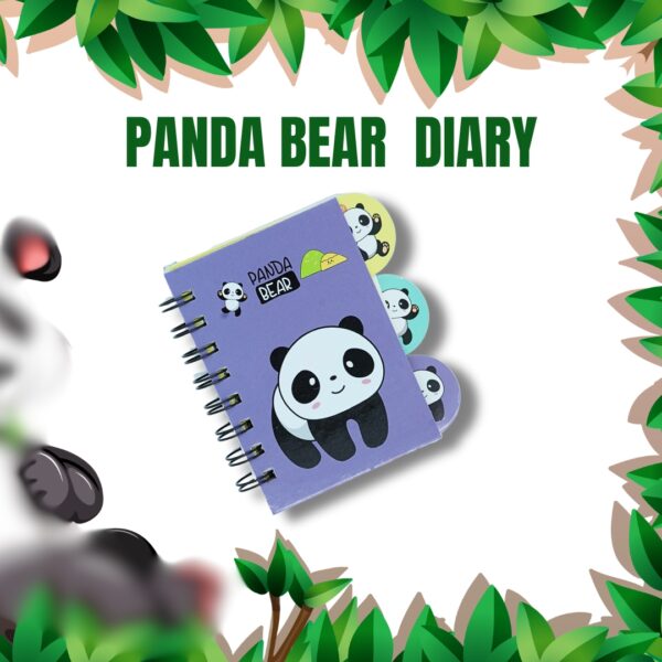 Mini Panda Spiral Notebook Diary A6 size