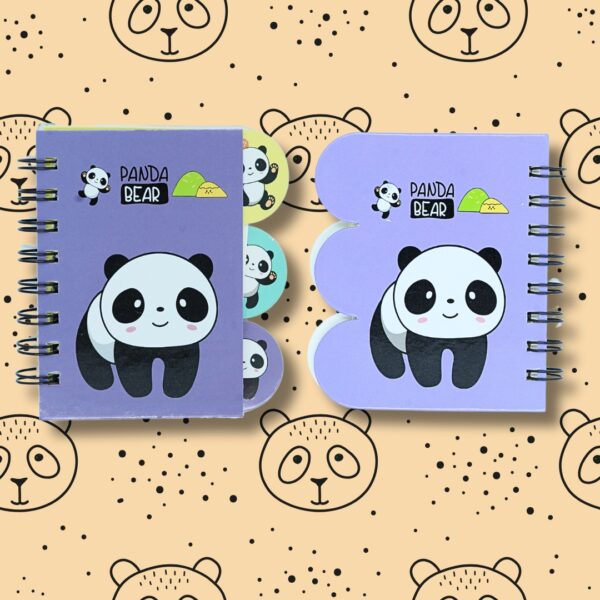 Mini Panda Spiral Notebook Diary A6 size - Image 2