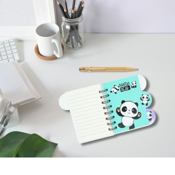 Mini Panda Spiral Notebook Diary A6 size - Image 4