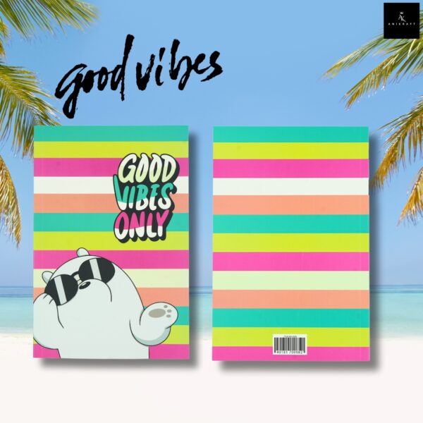 Good Vibes Notebook Diary A5 Size Premium Printed - Image 2