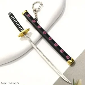 5cm Sword Keychain Metal Anime Sabre Snow Knife Scabbard Mini Key Ring Katana for Men Women Cosplay Toy Jewelry Gift